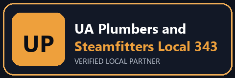 UA Plumbers and Steamfitters Local 343 logo